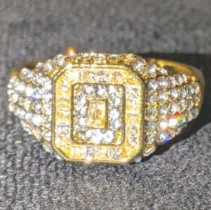 Simulated Diamond Mens Engagement Wedding Band Ring 2Ct 14k Yellow Gold Plated